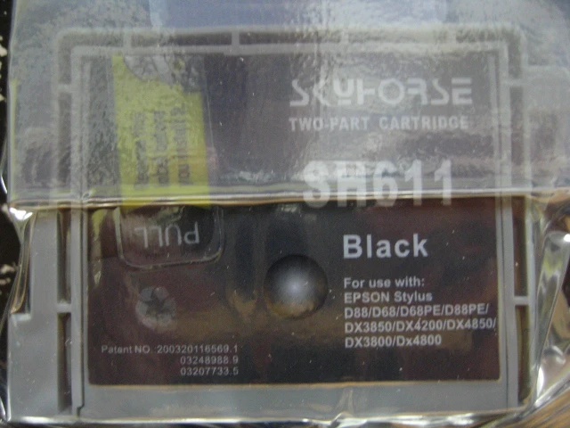 Epson kaseta brez gobice SH611 Black, t0611,d88, d68, dx3850