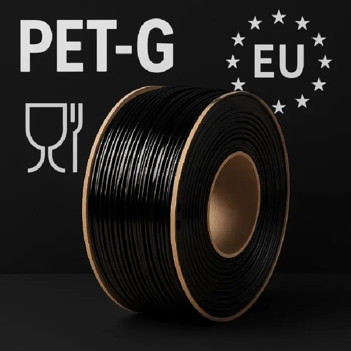 Filament za 3D tiskalnik PET-G 1,75mm 1000g Glossy črna, filament za 3d tiskalnik, pet-g 1,75mm, glossy črna, 1000g, foodsafe, ceneje, ugodno, prihranek, lokalno, ljubljana, svet črnil, filament eu, 3d tisk, vrhunska kvaliteta, hitro dobavljivo