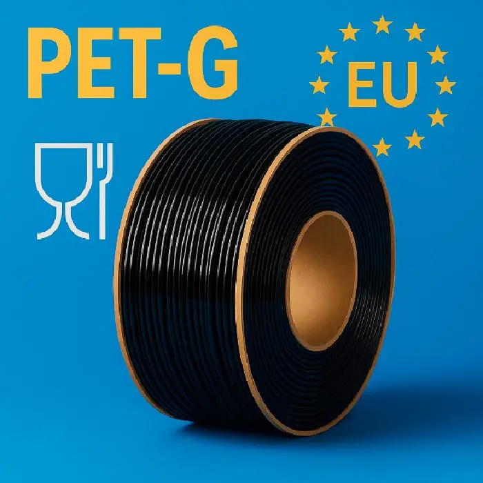 Filament za 3D tiskalnik PET-G 1,75mm 1000g Glossy črna, filament za 3d tiskalnik, pet-g 1,75mm, glossy črna, 1000g, foodsafe, ceneje, ugodno, prihranek, lokalno, ljubljana, svet črnil, filament eu, 3d tisk, vrhunska kvaliteta, hitro dobavljivo