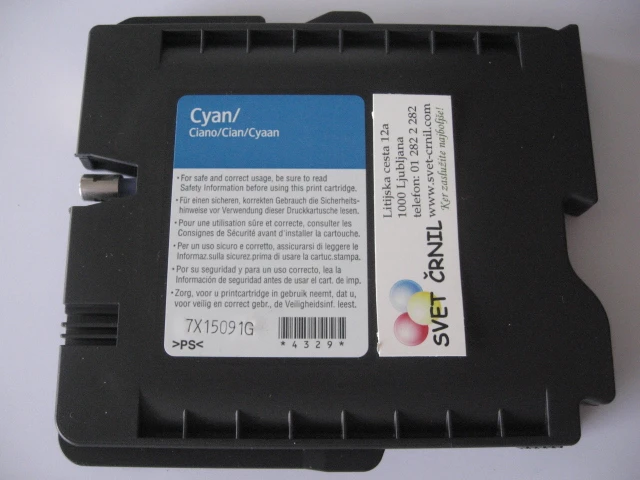 Gel kartuša za Gelsprinter tiskalnike GC-21 Cyan 30ml, gc 21 Cyan,gc21c,gc-21c,gc21