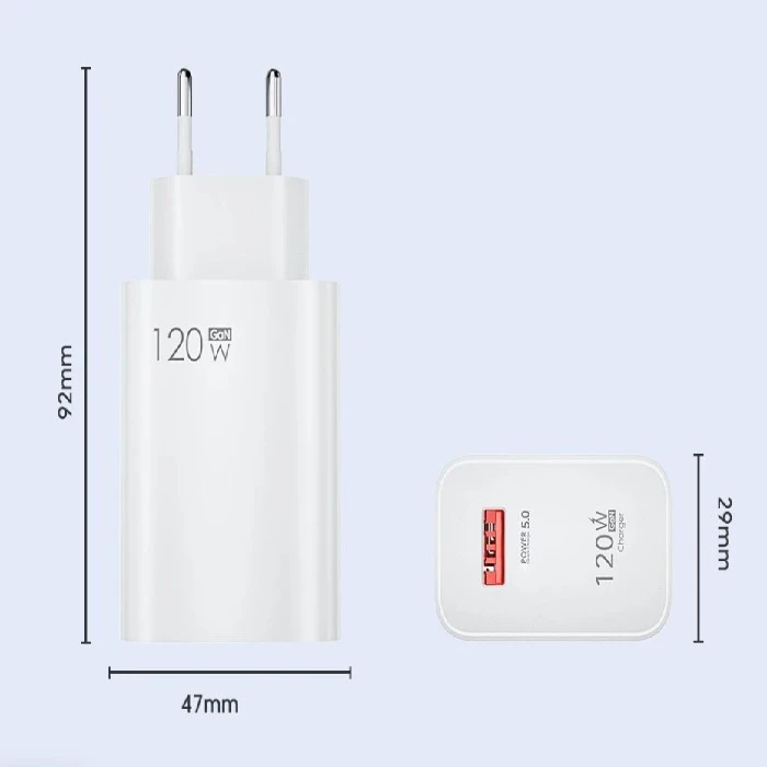 Hitri 5V USB polnilec 120W za ultra hitro polnjenje telefona, 120W USB polnilnik, hitro polnjenje, ugodno, prihranek, lokalno, Ljubljana, GAN tehnologija, potovalni polnilnik, varnost naprav.