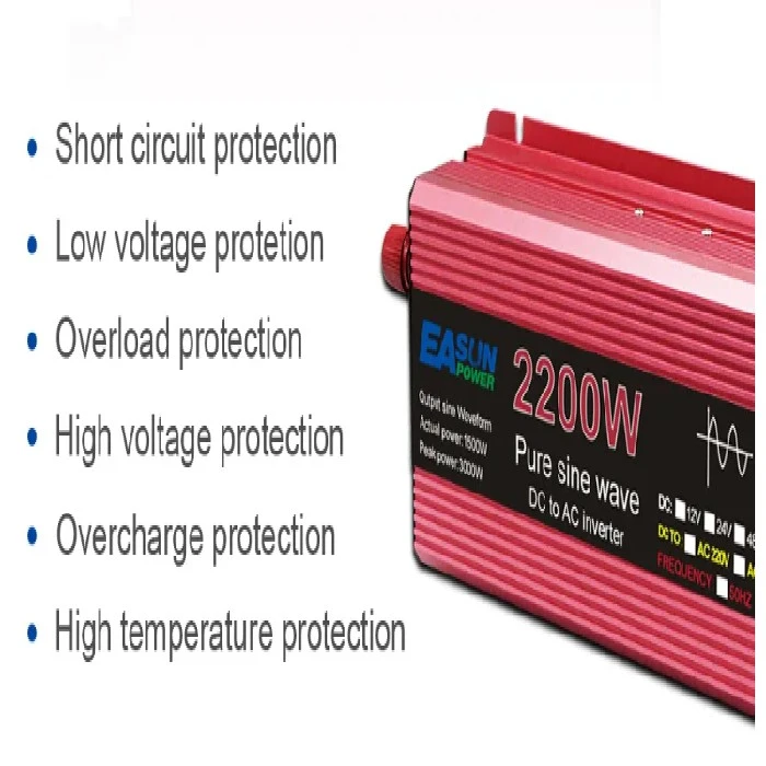 Inverter za sončne panele EASUN SineWave 220V 1600W, inverter za sončne panele, EASUN SineWave 1600W, solarni inverter 12V 220V, ceneje, ugodno, prihranek, lokalno, Ljubljana, POWLAND, čisti sinusni val, sončna energija, solarni sistem, EU skladišče, avtodom