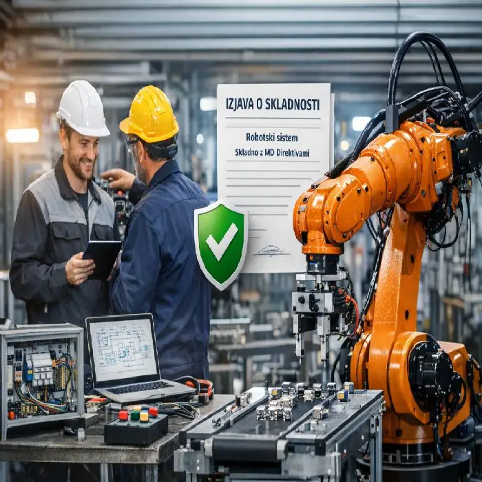 Izvedba elektroinštalacij za industrijsko avtomatizacijo ponderirano, izvedba elektroinštalacij za industrijsko avtomatizacijo, robotika, varnostni standardi, MD direktive, izjava o skladnosti, elektroroboti, lokalno Ljubljana, ceneje, ugodno, prihranek