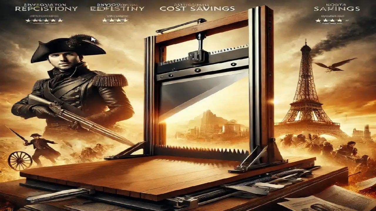 Kaj je giljotina in zakaj jo potrebuje vsaka pisarna?, giljotina,namizni rezalnik papirja,zgodovinsko poreklo giljotine,francoska revolucija,profesionalno rezanje papirja,leseni rezalnik papirja,jekleni rezalnik papirja,trajno in trpežno rezilo,natančno rezanje tiskovin,grafični studio,izdelava vizi