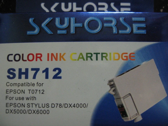 Kaseta brez gobice za Epson SH712 Cyan, t0712,t0715,sx 405,bx 300f