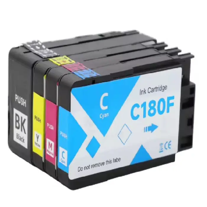 Kompatibilne kartuše za Ricoh IJM C180F CMYK 2000p 1600p, Ricoh IJM C180F, C180F kartuše, kompatibilne kartuše Ricoh, Ricoh C180F ink cartridge, črna 2000 strani, barvna 1600 strani, ceneje, ugodno, prihranek, Ljubljana, lokalno