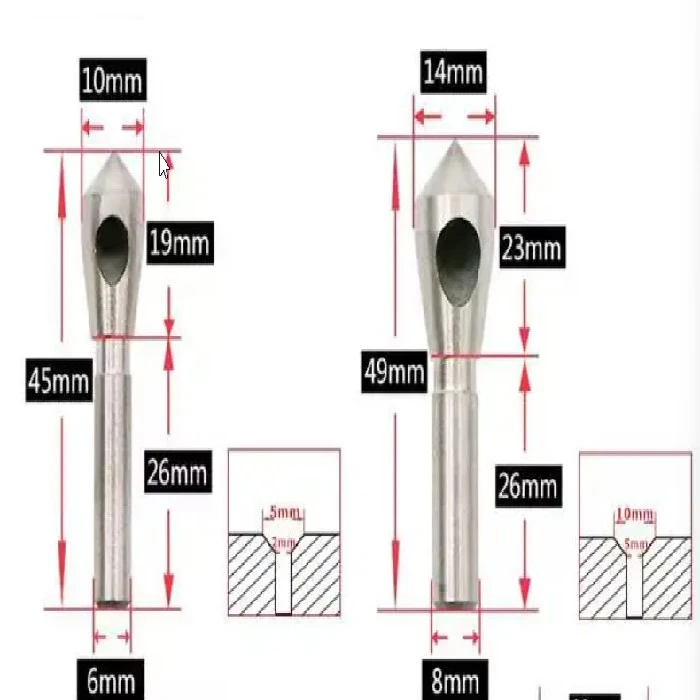 Komplet povrtal M35 Cobalt 4 kosi 2mm-20mm, Countersink Drill Bit, HSSCO M35, Cobalt, Deburring, 90 Degree Chamfer, TiALN Coating, High-Speed Steel, Industrial Grade, CNC Grinding, Chip Removal, Precision Drilling, Dry Cutting, Metalworking Tools