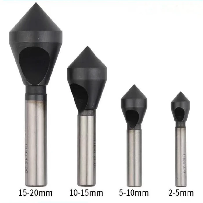 Komplet povrtal M35 Cobalt 4 kosi 2mm-20mm, Countersink Drill Bit, HSSCO M35, Cobalt, Deburring, 90 Degree Chamfer, TiALN Coating, High-Speed Steel, Industrial Grade, CNC Grinding, Chip Removal, Precision Drilling, Dry Cutting, Metalworking Tools