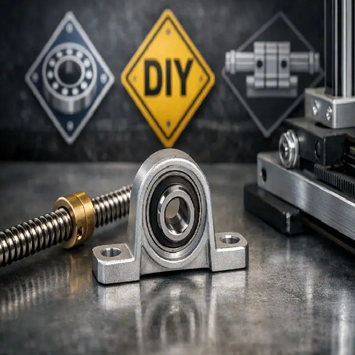 Končni ležaj KP08 za strojegradnjo CNC ali 3D tiskalnike, romb ležaj oporni,KP ležaji, naredi sam, razvoj, horizontalni ležaj