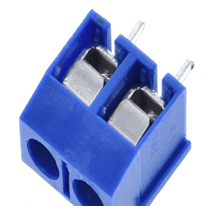 Konektor terminal z vijakom 2 pina Modro ohišje, screw terminal,elektronika,diy,naredi sam,popravi,smd,dil,2p,301,