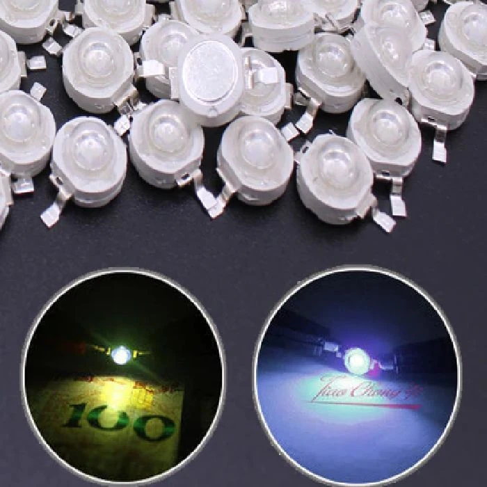 LED SMD žarnica 3W 3V Ultravijolična svetloba 405nm, bankovci,prepoznava,3D,fletbed,predelava,DTF,DTG,DTS,identifikacija,lakiranje,zaščita,Light Beads,Lights  Lighting, Cheap Light Beads,High Quality Lights  Lighting,Light Beads