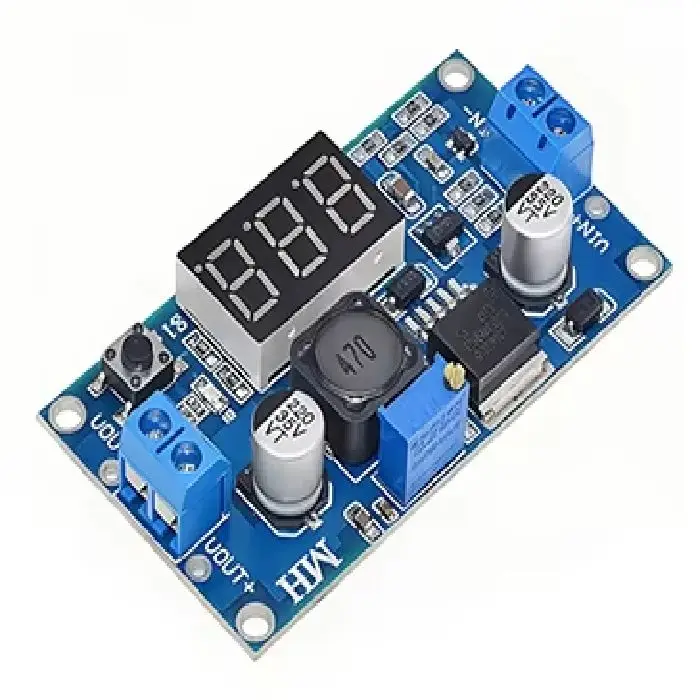 LM2596 step down regulator napetosti z LED voltmetrom 4-40V, LM2596 regulator, step down regulator, regulator napetosti z LED voltmetrom, DC-DC pretvornik, buck adapter, 4-40V, 1,3-37V, ugodno, ceneje, prihranek, lokalno, Ljubljana