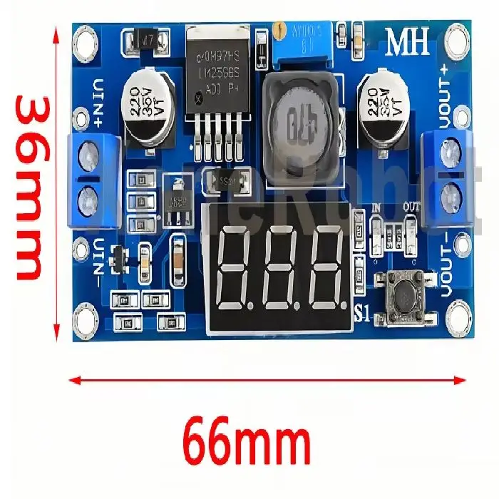 LM2596 step down regulator napetosti z LED voltmetrom 4-40V, LM2596 regulator, step down regulator, regulator napetosti z LED voltmetrom, DC-DC pretvornik, buck adapter, 4-40V, 1,3-37V, ugodno, ceneje, prihranek, lokalno, Ljubljana