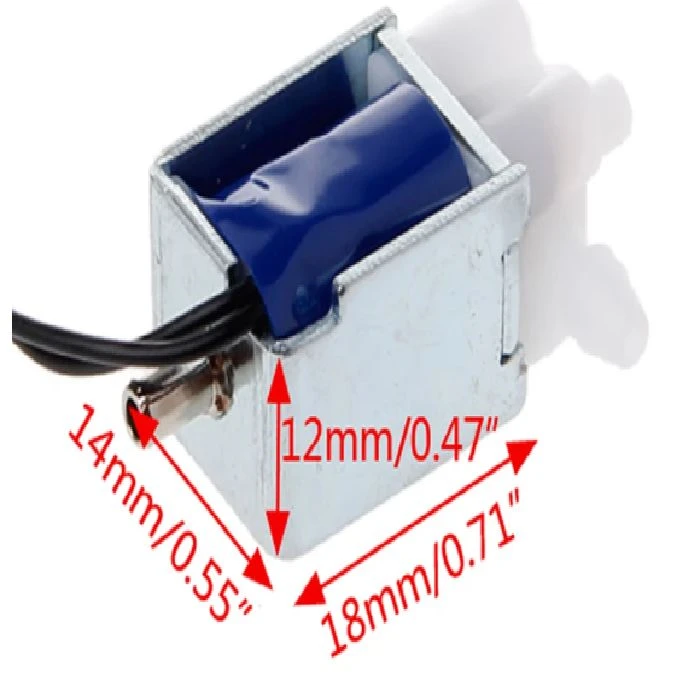 Mikro mini trismerni ventil za zrak ali tekočine DC 3-6V 200mA, usmerjena napetost,ventil,solenoid,valve,voda,zrak,mini,makro