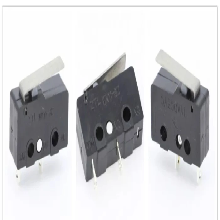 Mikro stikalo z ravno kratko ročico 250VAC 5A, mikrostikala, industrijska avtomatizacija, robotika, tehnične specifikacije, visoka kakovost, zanesljivo delovanje, Svet črnil, Ljubljana, potrošni materiali, produktivnost