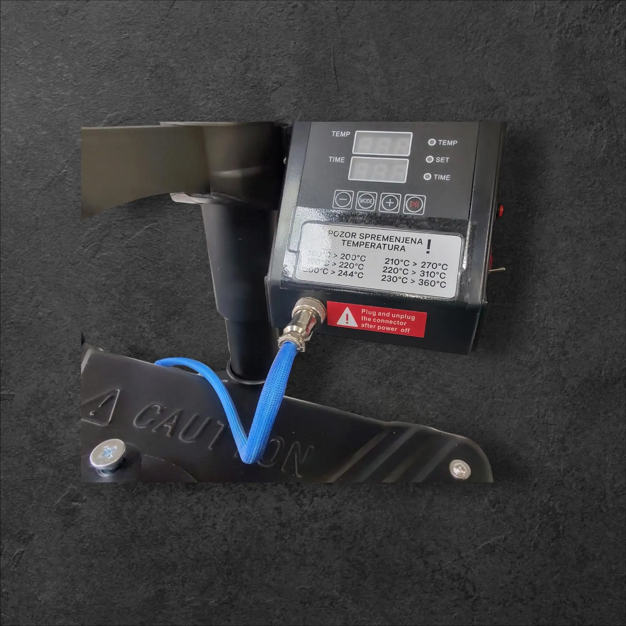 Modifikacija toplotnih preše do 360 stopinj celzija, ceneje, ugodno, prihranek, lokalno, Ljubljana, toplotna preša 360 stopinj, modifikacija preš, visoke temperature preše, napredni materiali, profesionalna obdelava