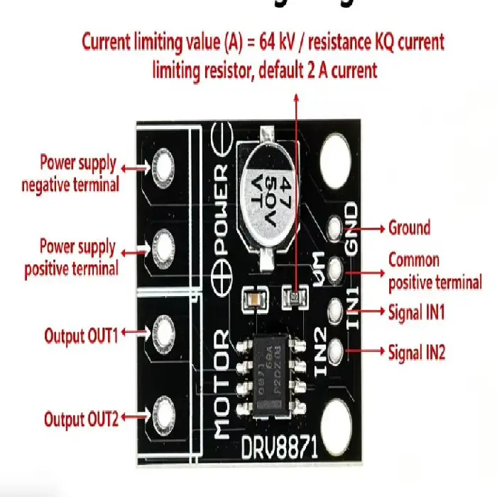 Modul H most za koračne motorje DRV8871 , Modul H most DRV8871, DRV8871 Slovenija, krmilnik DC motorja, gonilnik koračnega motorja, PWM regulator motorja, Arduino ESP32 motor, H most 3.6A, elektronika Ljubljana, poceni krmilnik motorja, robotika, avtomatizacija