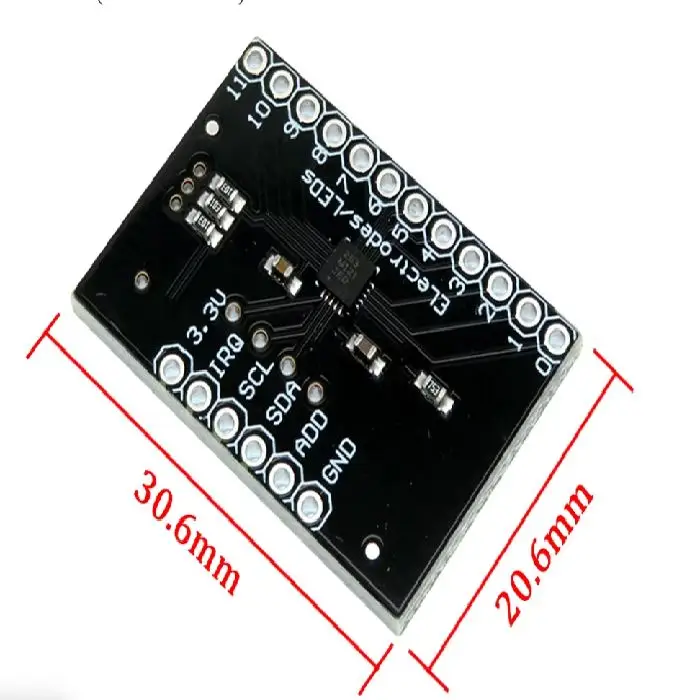 Modul za zaznavo dotika MPR121 I2C za arduino esp32 ipd, MPR121, modul za zaznavo dotika, kapacitivni senzor, Arduino, ESP32, I2C, touch senzor, DIY elektronika, avtomatizacija, senzor dotika žice, Ljubljana, ugodno, ceneje, prihranek, lokalno