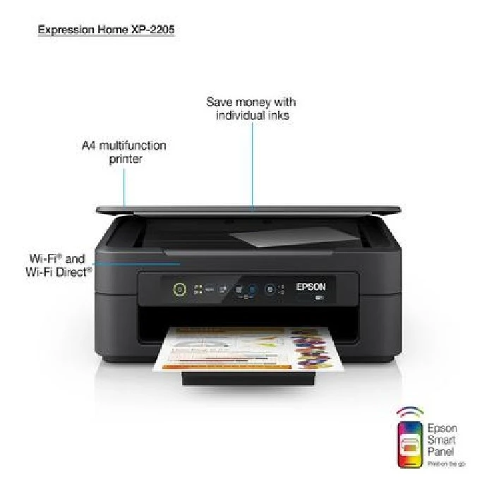 Multifunkcijski EPSON XP-2205 3v1 A4 WiFi Scan Print Copy, epson,multi,kopiranje,skeniranje,tiskanje,soho,domač,tiskalnik,polnjenje,ugodno