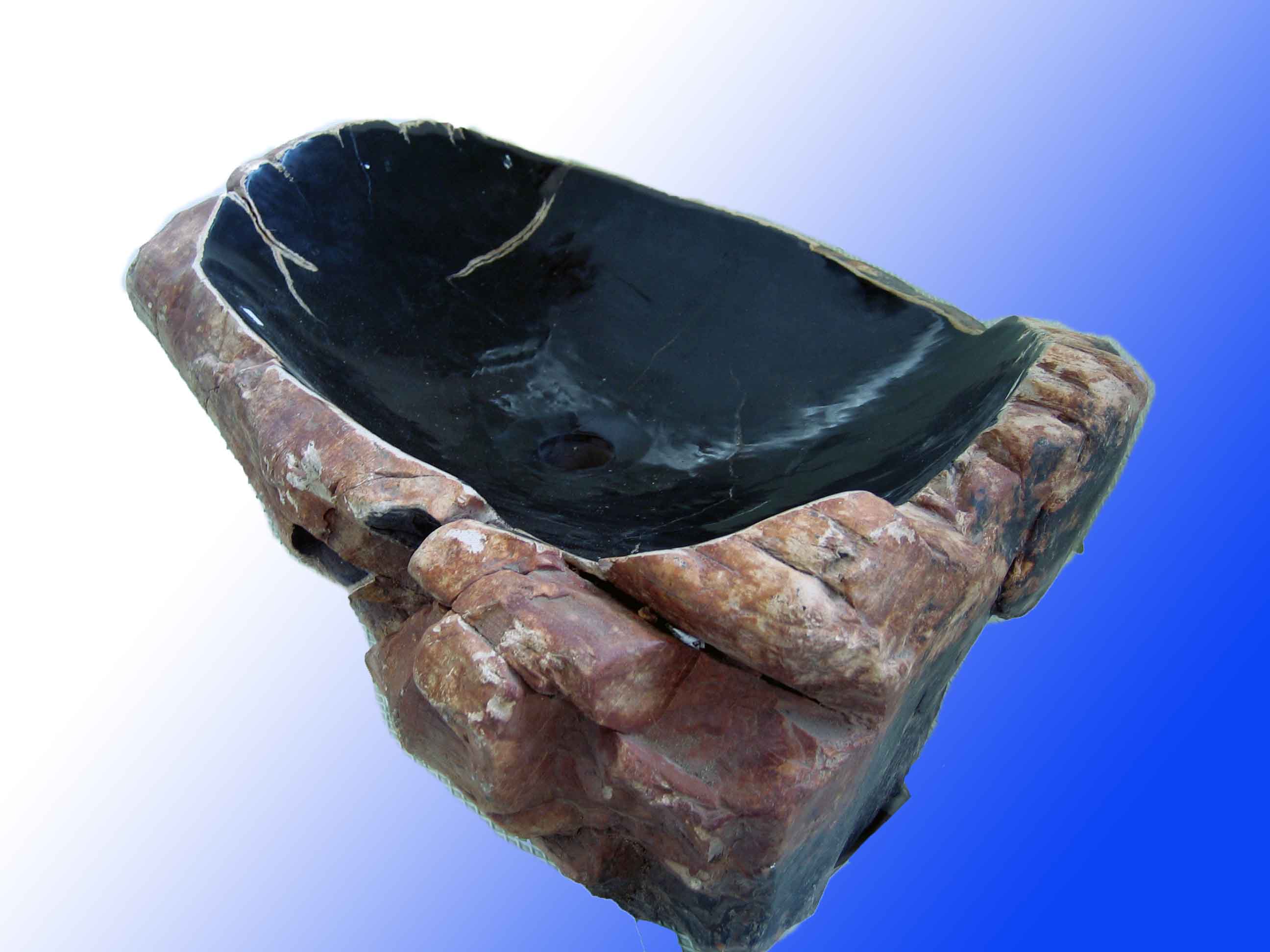 Naravni kamen RF Umivalniki iz okamenelega lesa, rf wastafel petrified wood