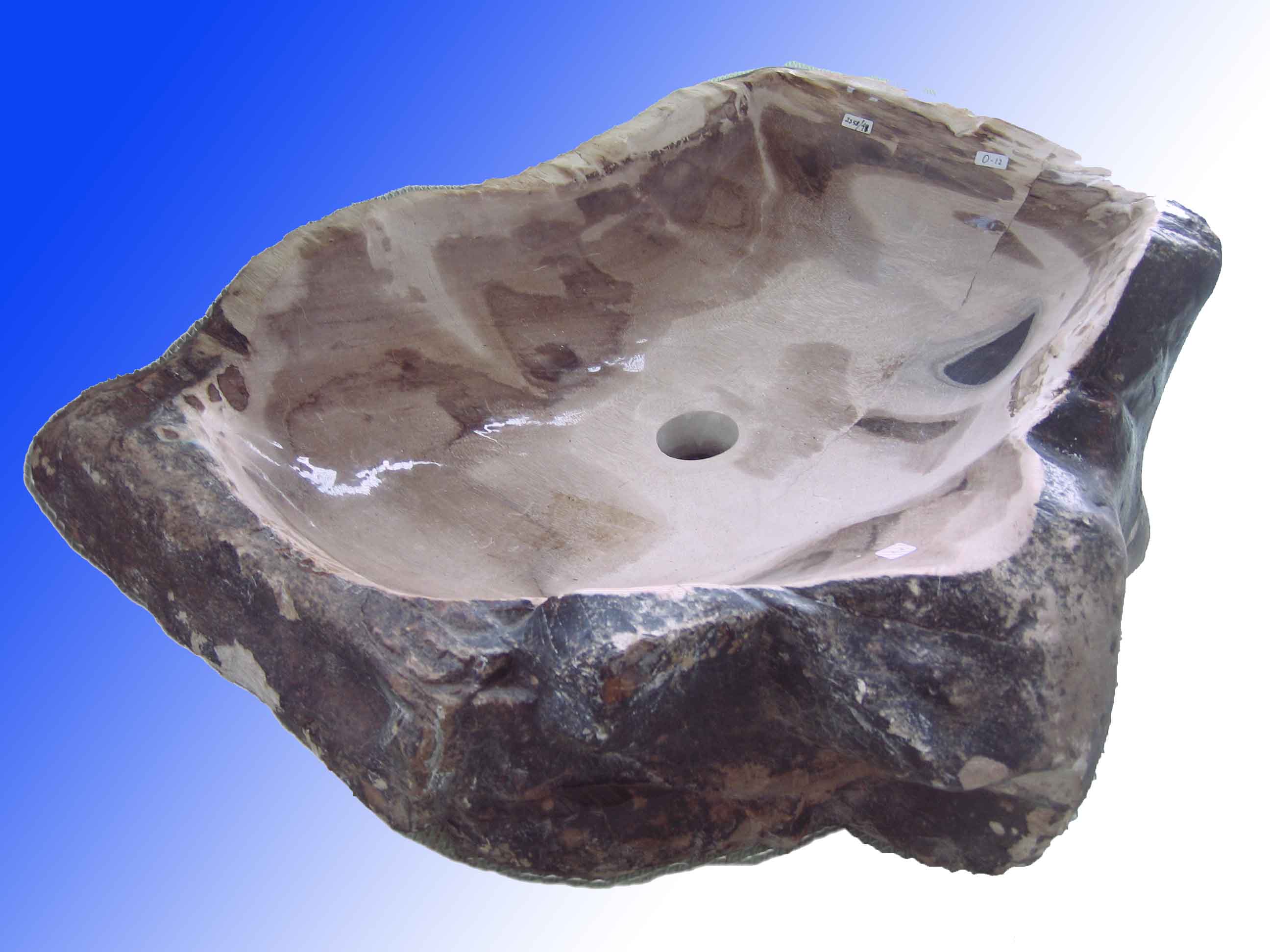 Naravni kamen RF Umivalniki iz okamenelega lesa, rf wastafel petrified wood