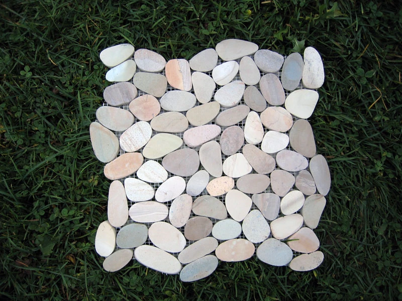 Naravni kamen RF golden flat mosaic 30cmx30cm 1m2, rf green apple mosaic tile flat