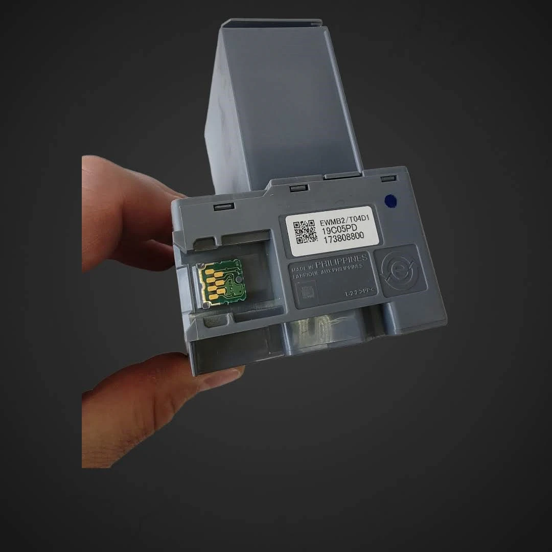 Obnova odpadnega tanka za Epson T04D1 z resetiranjem čipa, Obnova odpadnega tanka, Epson T04D1, resetiranje čipa, maintenance box, tiskalniška oprema, visoko vpojne blazinice, okolju prijazno, stroškovno učinkovito, industrijska obnova, Svet črnil, Ljubljana, Slovenija