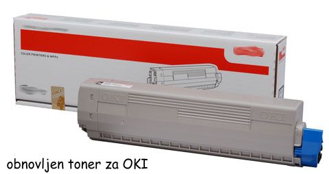 Obnovljen toner za OKI C831/C841 Black za 10000 strani, 44844508