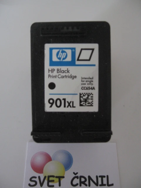 Obnovljena črna kartuša za HP 901 XL 15mL za 700 strani (CC654AE), HP črna 901,CC654AE,HP OfficeJet 4500 