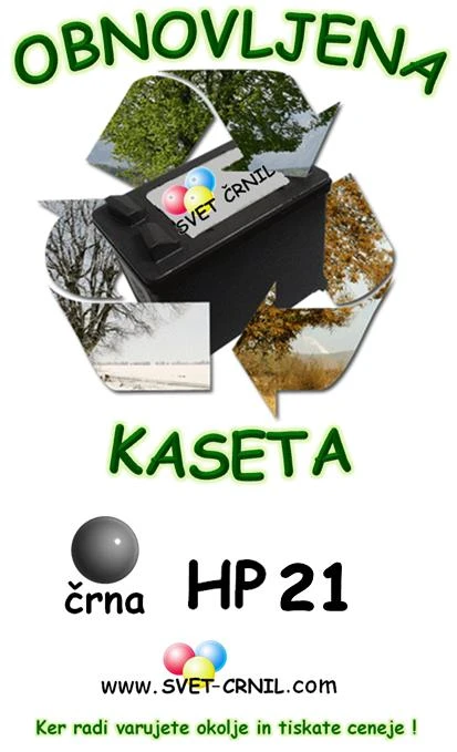 Obnovljena črna kaseta HP 21 XL (C9351CE), hp21,hp 21,Deskjet 3920,3920