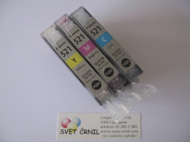 Obnovljena kartuša za Canon CLI-521 Yellow, cli-521y,cl-511,cl 511,cli 521