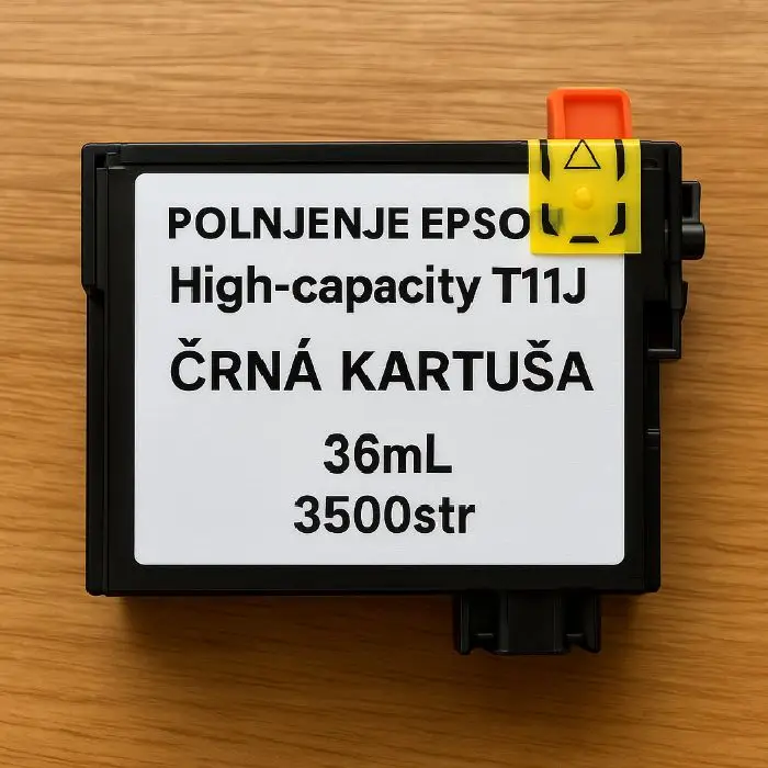 Polnjenje Epson High-capacity T11J črna kartuša 36mL 3500str, polnjenje Epson T11J, DURABrite Ultra, ceneje, ugodno, prihranek, lokalno, Ljubljana, črna kartuša Epson 36ml, 3500 strani, polnjenje črnila