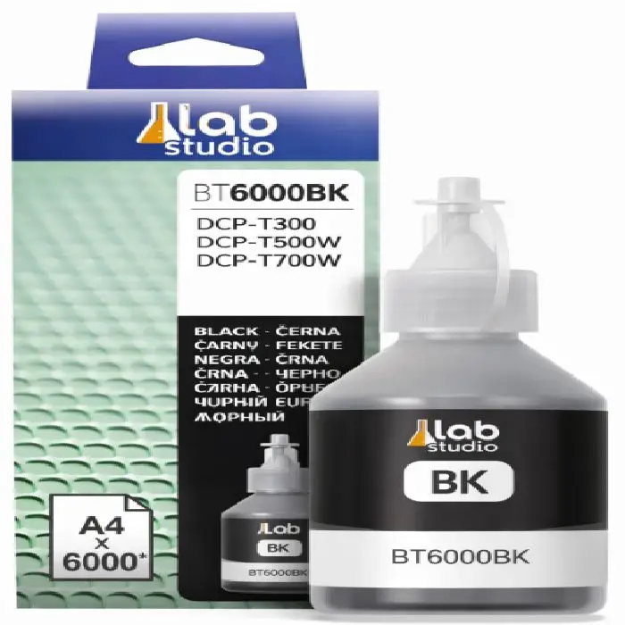 Polnjenje črnila za Brother BT-6000 Black 110mL za 10000str, polnjenje črnila Brother BT-6000 Black 110mL, Brother DCP-T300, DCP-T500W, DCP-T700W, DCP-T800W, ink tank, EcoTank sistem, reaktivna barvila, brez siloksanov, ceneje, ugodno, prihranek, lokalno, Ljubljana
