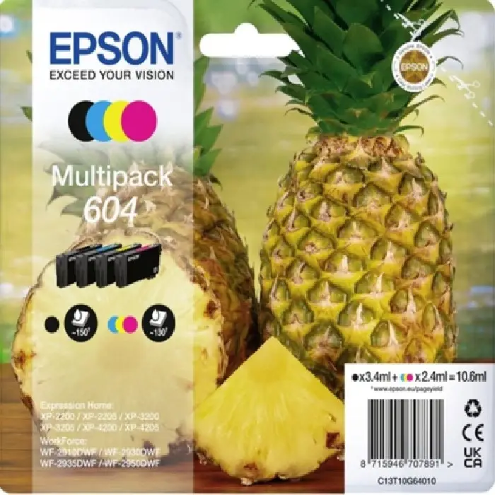 Polnjenje kartuš Epson 604 Ananas CMYK 13mL, epson, 604,604xl,ceneje, ugodno, prihranek, lokalno, ljubljana, Epson, črnilo, polnjenje kartuš, ekološko, tiskanje, trajnostno