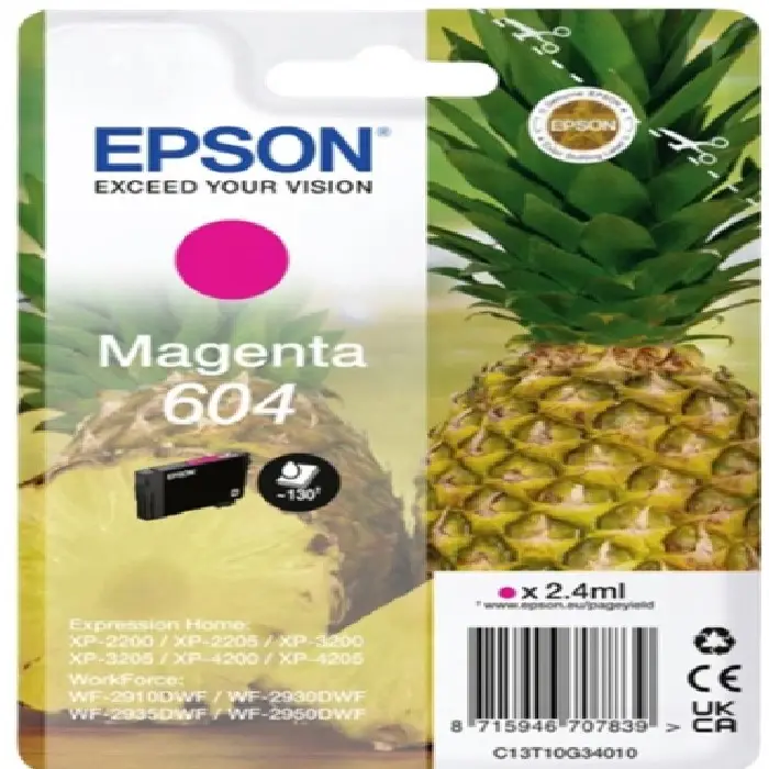 Polnjenje kartuš Epson 604 Ananas CMYK 13mL, epson, 604,604xl,ceneje, ugodno, prihranek, lokalno, ljubljana, Epson, črnilo, polnjenje kartuš, ekološko, tiskanje, trajnostno