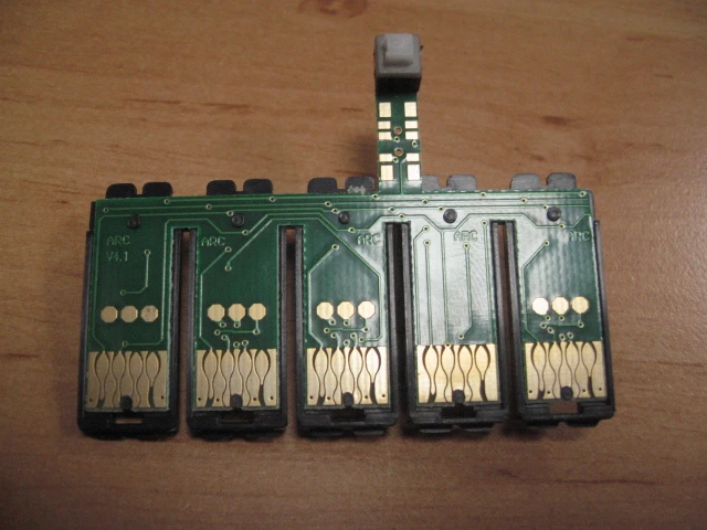 Set čipov za Epson D120 T0711 - T0714 z reset gumbom, D120 reset chip with button