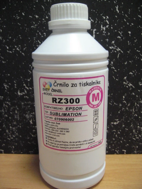 Sublimacijsko črnilo za Epson tiskalnike RZ600 Magenta 1000mL, rz600m 1kg,sublimacija,RZ600,sublimacijska barva