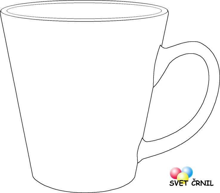 Termokromatska konična skodelica 500mL (17 OZ) - Modra, color change cone mug,thermo chromatic sublimation mugs,