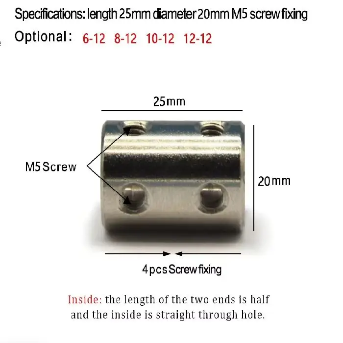 Toga jeklena spojka za os motorja 3-12mm jeklo #45, toga jeklena spojka, spojka za os motorja, jeklo #45, rigid coupling, 3-12mm spojka, CNC spojka, ugodno, ceneje, prihranek, lokalno Ljubljana