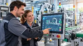 Kako se programirajo HMI-vmesniki za industrijsko avtomatizacijo?, HMI uporabniške pravice,zaščita HMI,EasyBuilder Pro security,servisni dostop,gesla HMI,audit log,varnost industrijskih strojev