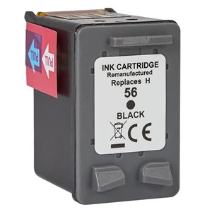 Obnovljena kartuša za HP 56 (C6656AE), črna, 20 ml, HP-56-2, C6656AE, črna