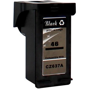 Obnovljena kartuša za HP CZ637AE, črna, 26 ml, HP-46B-2, CZ637AE, črna
