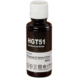 Kompatibilno črnilo v steklenički za HP X4E40AE XL, črno, 90 ml, HP-GT51XLB-1, X4E40AE, črno