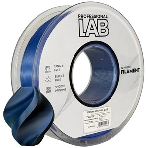 Filament PLA Silk Professional Lab, dvobarvni: črn / moder, 1,75 mm, 1 kg, FG-P103-E1, Neutral Black C, 300 C, dvobarvni: črn / moder